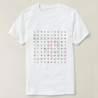 Camiseta Noivado de Proposta do Groom Pesquisa do Word Me C
