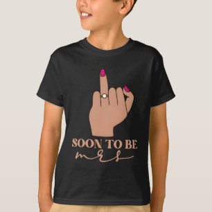 Camiseta Noivado Engraçado Em Breve Sra. Festa de Despedida