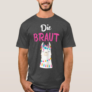 Camiseta Noivas da Equipe da Noiva Mulheres Llama Alpaca Do