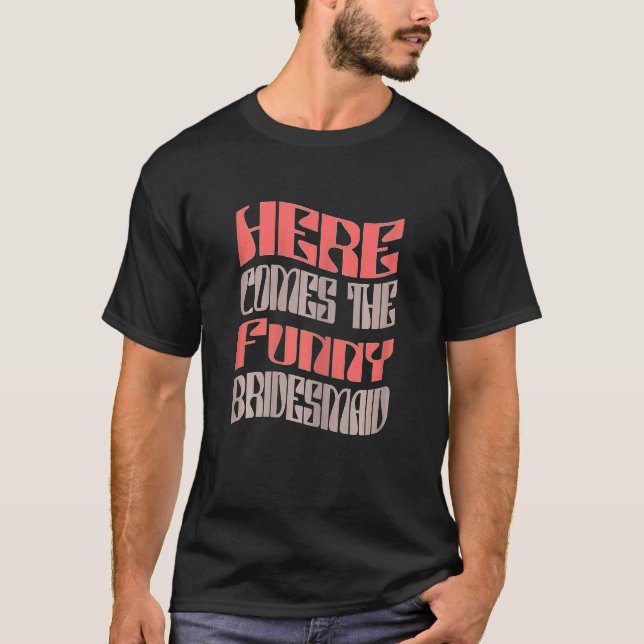 Camiseta Noivas   Damas de honra   Retro Festa de despedida (Frente)