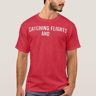 Camiseta Noivas engraçadas pegando voos Casamento Casada