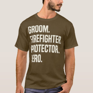 Camiseta Noivo Bombeiro Protetor Herói Noivo Premium