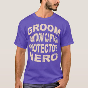 Camiseta Noivo Capitão do Pontão Protetor Herói Noivo