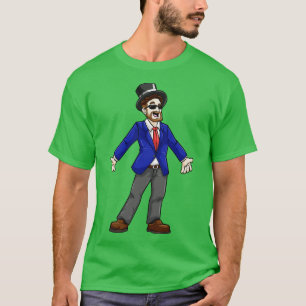 Camiseta Noivo com óculos de sol jaqueta e cilindro
