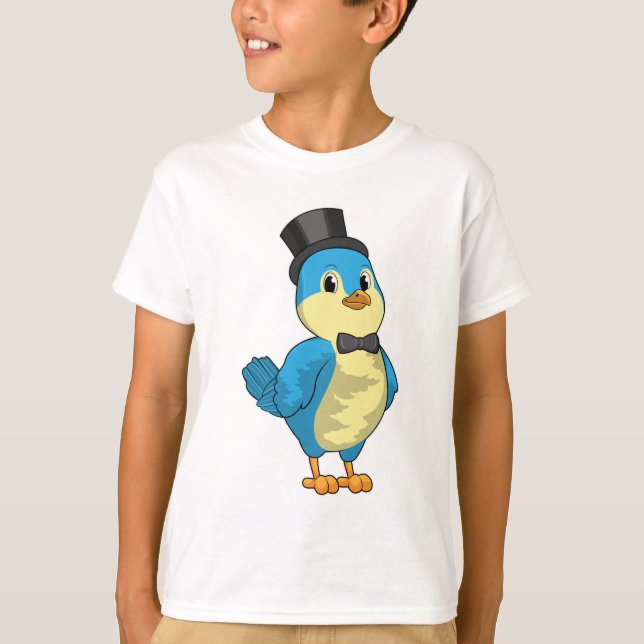 Camiseta Noivo como Pássaro com Fita (Frente)