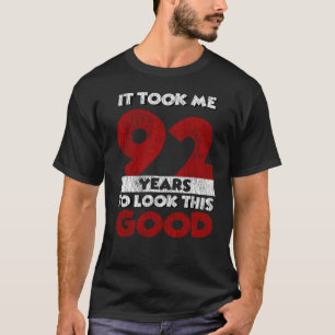 Camiseta Noivo De 92 Anos Me Fez Ficar Bem 92 Anos Anivers