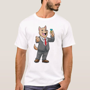 Camiseta Noivo de casamento de cachorro Anel de casamento