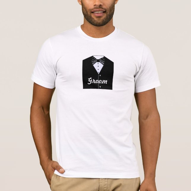 Camiseta Noivo Fraque Preto (Frente)