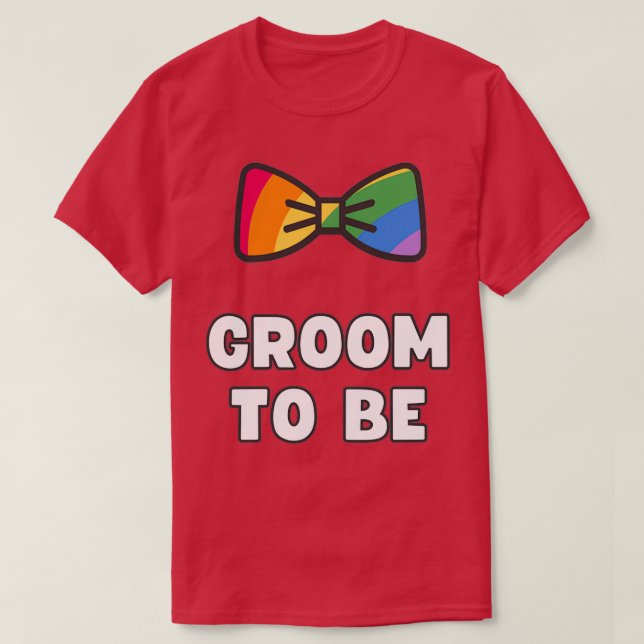 CAMISETA NOIVO GAY PARA SER FESTA DE SOLTEIRO LGBT (Frente do Design)