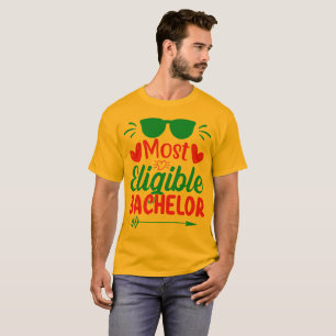 Camiseta Noivo mais elegível masculino casamento 