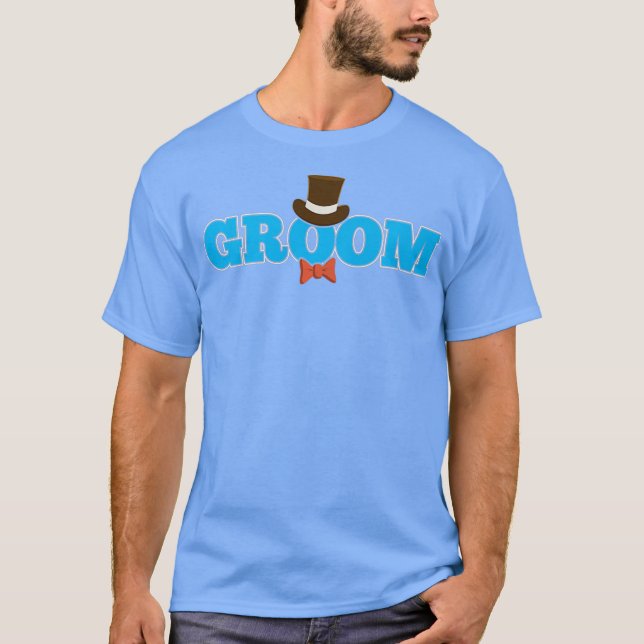 Camiseta Noivo mais fixe design gráfico para noivo a ser (Frente)