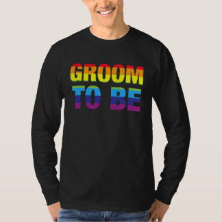 Camiseta Noivo Para Ser Festa de Engajamento LGBT Gay Pride