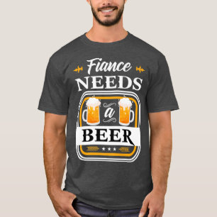 Camiseta Noivo Precisa de uma Cerveja Noiva e Noivo Bebedor