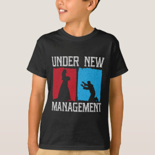 Camiseta Noivo Sob Nova Administração Festa de Despedida de