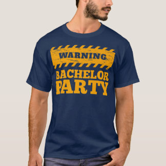 Camiseta NoivoDamas de honra do casamento noivoAviso engraç