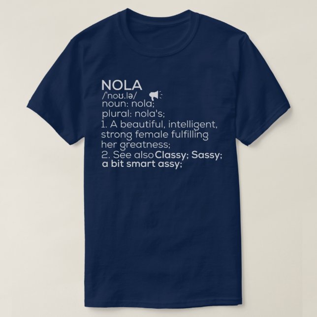 Camiseta Nola Nome Nola Definição Nola Nome Nola (Frente do Design)