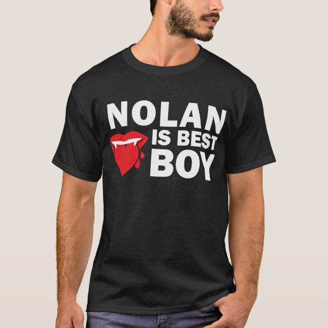 Camiseta Nolan é o melhor t-shirt da obscuridade do menino (Frente)