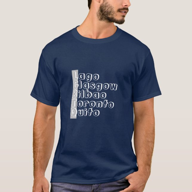 Camiseta Nom de Villes mondiales (Frente)