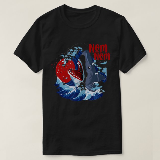 Camiseta Nom Nom Shark  (Frente do Design)