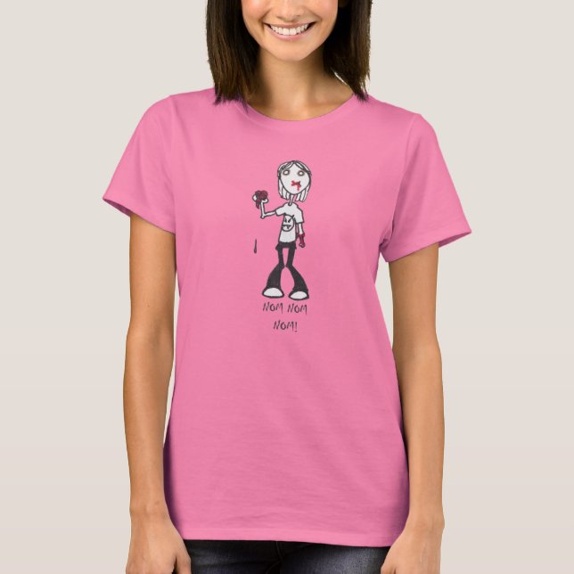 Camiseta NOM NOM Zombie Ladie's T-Shirt (Frente)