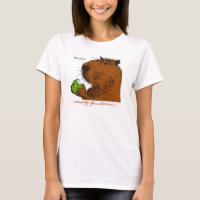 "Nom." O T da mulher colorida do Capybara