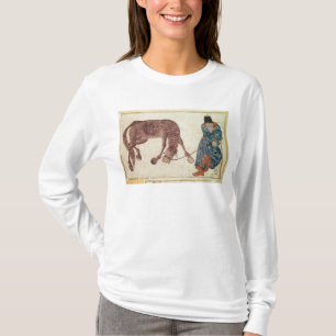 Camiseta Nómada do Mongolian que toma seu cavalo à água