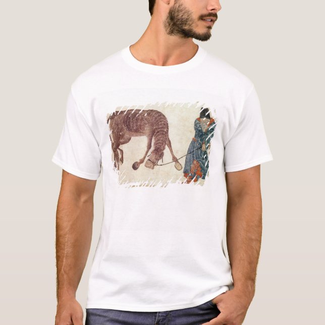 Camiseta Nómada do Mongolian que toma seu cavalo à água (Frente)