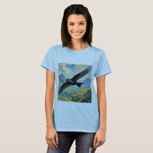Camiseta Nômada misteriosa: Porta Colorida de Aves Swift
