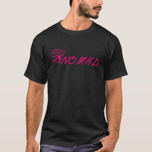 Camiseta Nômade com Avião Voando ao Redor do Globo Mundial