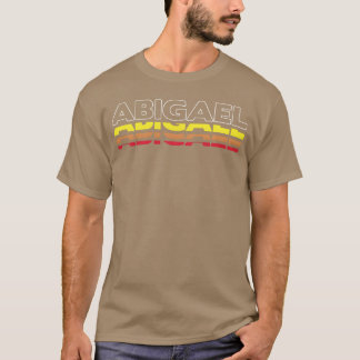 Camiseta Nome Abigael engraçado vintage pôr do sol Abigael