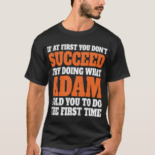 Camiseta Nome ADAM Personalizado Aniversário Engraçado Nata