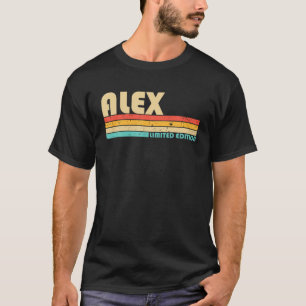 Camiseta Nome ALEX Nome Personalizado Retro Vintage 80S 90S