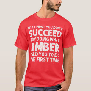 Camiseta Nome ÂMBAR Personalizado Aniversário Natal Diverti