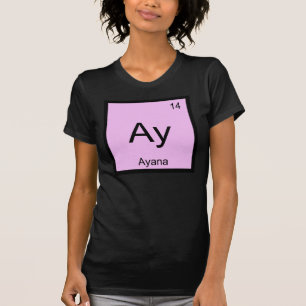 Camiseta Nome Ayana Química Elemento de Química Mesa Peri