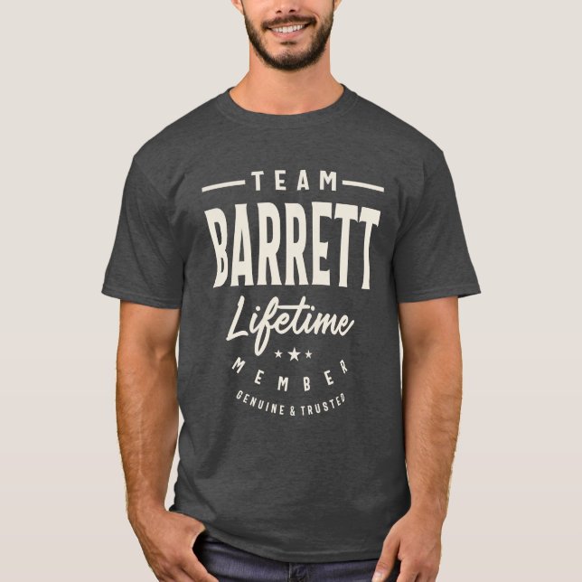 Camiseta Nome Barrett do Membro de Vida do Team Barrett (Frente)