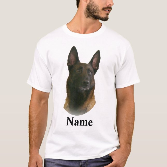 Camiseta Nome belga Malinois (Frente)