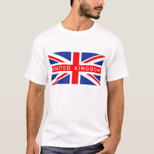 Camiseta nome britânico do texto do país da bandeira de