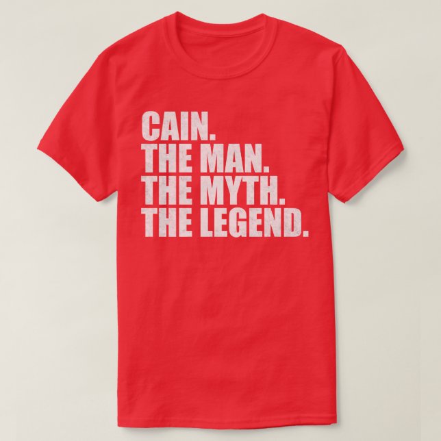 Camiseta Nome CainCain Nome dado (Frente do Design)