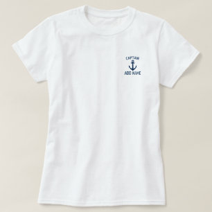 Camiseta nome capitã do barco das senhoras âncora