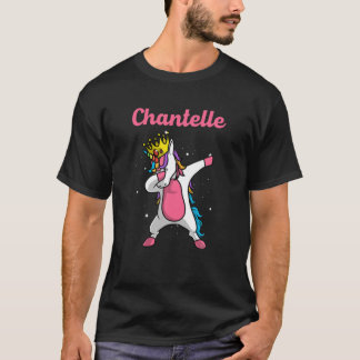 Camiseta Nome CHANTELLE Personalizado Aniversário Dabbing U