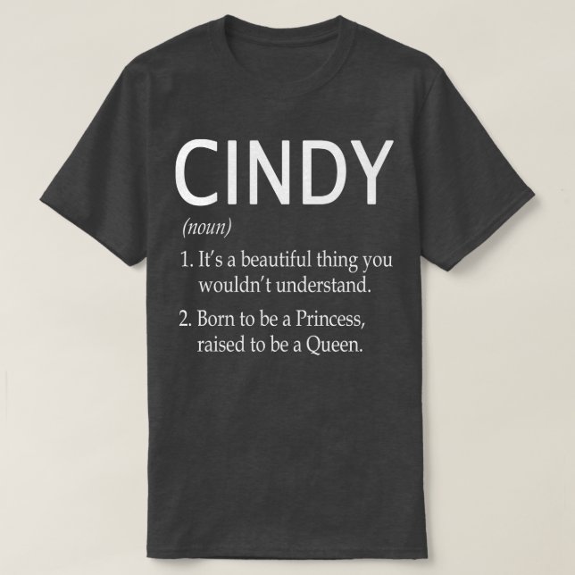 Camiseta Nome Cindy Gift 178 (Frente do Design)
