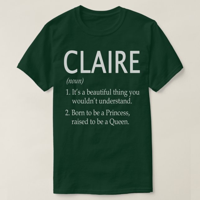 Camiseta Nome Claire - Presente 125 (Frente do Design)