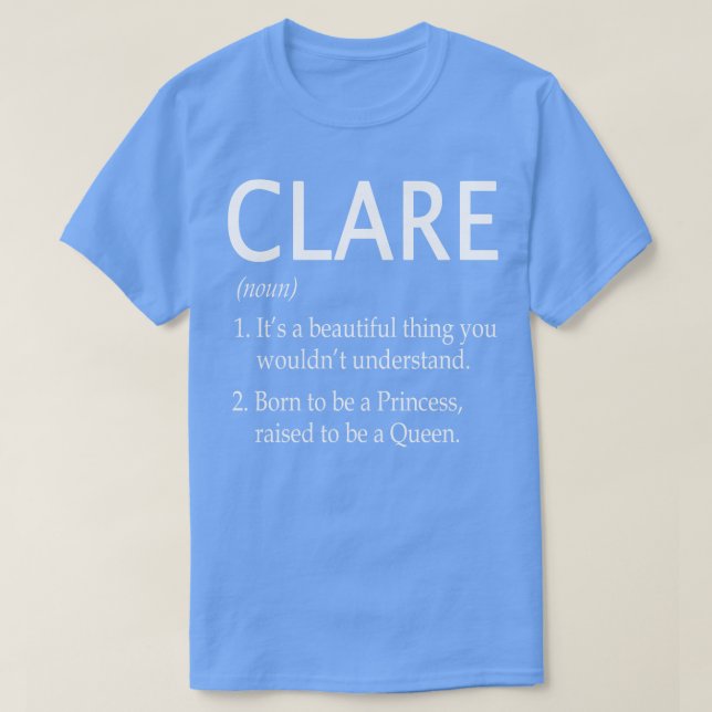 Camiseta Nome Clare Gift 125 (Frente do Design)