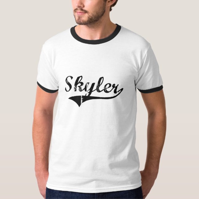 Camiseta Nome clássico do estilo de Skyler (Frente)