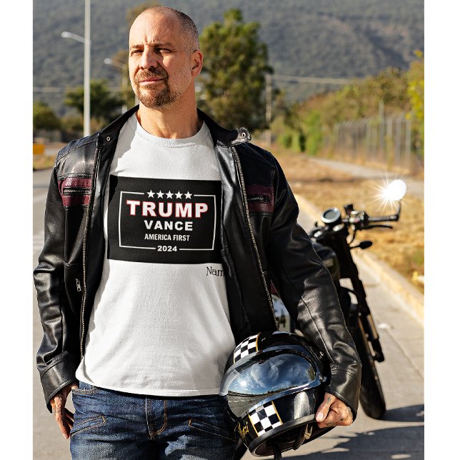 Camiseta Nome, Coletor Trump-Vance S - 4XL, Valor Branco (Criador carregado)