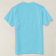 Camiseta Nome comercial azul personalizado e marca de logot (Verso do Design)