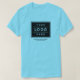 Camiseta Nome comercial azul personalizado e marca de logot (Frente do Design)