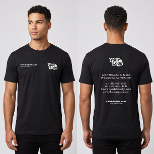 Camiseta Nome Comercial e Informações de Contato de Marketi