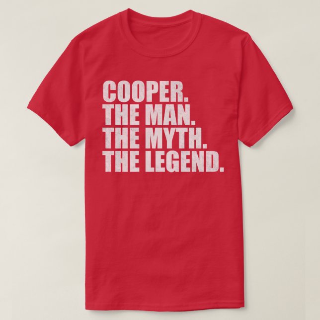 Camiseta Nome Cooper Nome Cooper Nome dado (Frente do Design)