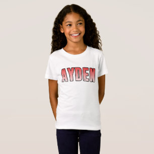 Camiseta Nome cor-de-rosa Ayden